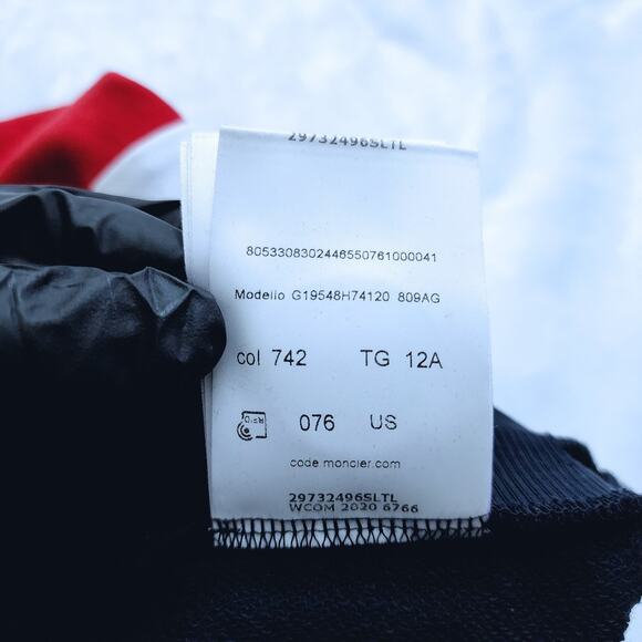 Moncler Boys Blue Red Color Block Sweatpants Joggers | Size 12 | MSRP $310 - Picture 11 of 11